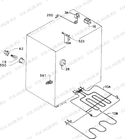 Взрыв-схема плиты (духовки) Zanussi Z391BI - Схема узла Electrical equipment 268